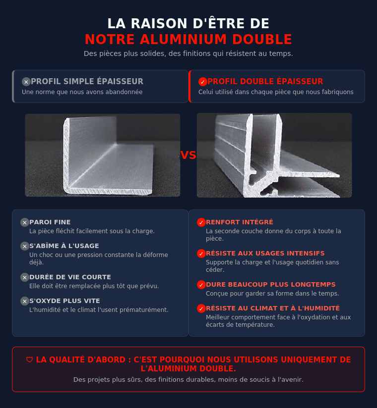 avantages du profilé aluminium double pour flight case
